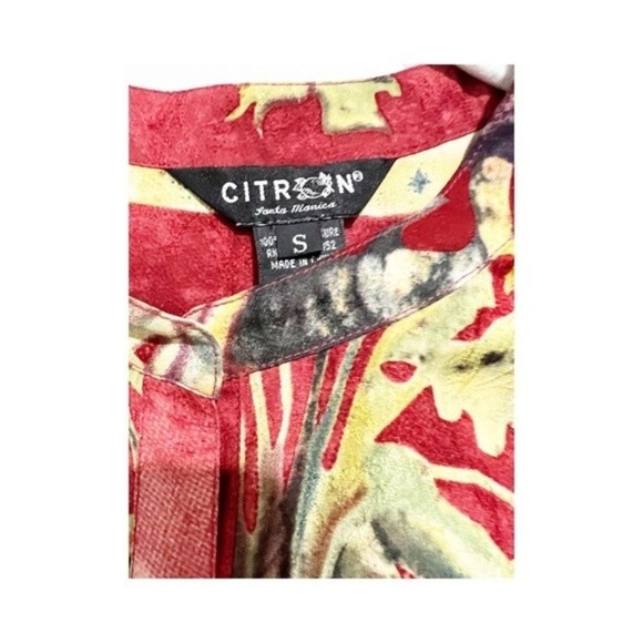 Citron Hummingbird Silk Blouse - Picture 6 of 7